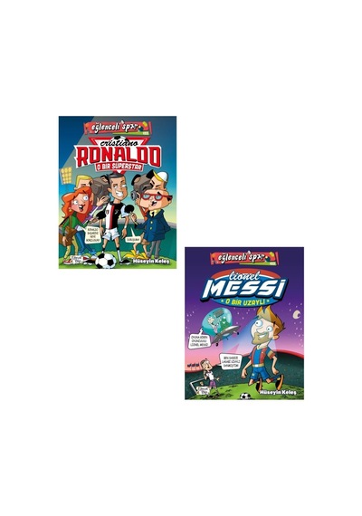 Eğlenceli Spor Cristiano Ronaldo + Lionel Messi 2 Kitap Set