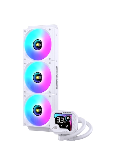 Ng-360lcd Nitro Cool 360mm Argb Fan Lcd Gösterge Sıvı Cpu Soğutucu Beyaz