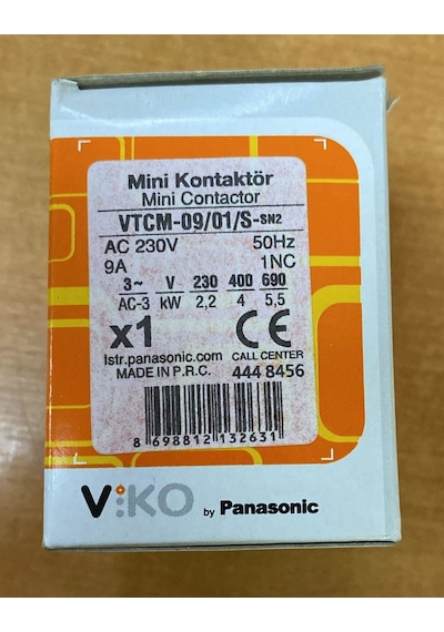 Viko Kontaktör Mini 9a 1nc Bobinli Vtc-09/01/s