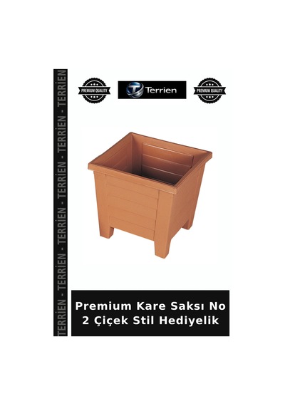 Premium Kare Saksı No 2 Çiçek Stil Hediyelik