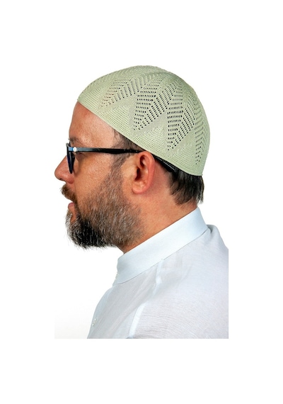 Berra Çelik Örme Dantel Namaz Takkesi F.Yeşili 1 Adet