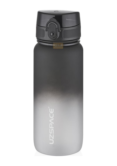 Uzspace 650ml Çift Renkli Sızdırmaz Bpa İçermez Kilitlenebilir Kapaklı Motivasyonel Tritan Su Matarası Siyah-beyaz 0