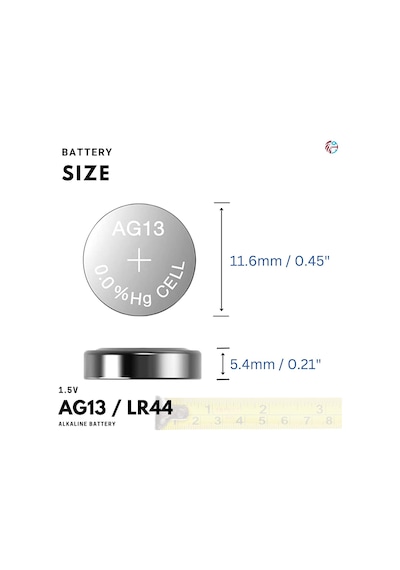 10 Adet Lr44 Ag13 A76, G13, L1154, Sr44, G13a 1,5 V Alkalin Düğme Pil Paketi Cıva İçermeyen, Sızdırmaz, Uzun Raf Ömrü, Oyuncaklar, Ölçüm Cihazları Ve Hesap Makineleri İçin İle Uyumludur
