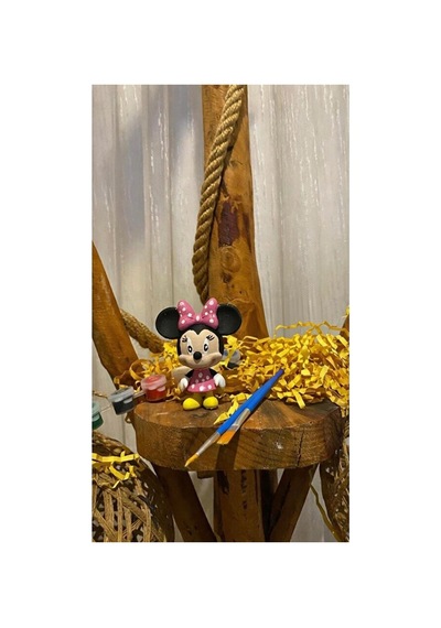 Minnie Mouse Boyama Seti 3 Renk Boya Ve Fırça Çocuklara Ve Sevgiliye Özel