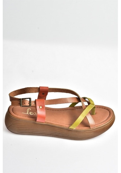 Fox Shoes Multi Hakiki Deri Kadın Sandalet