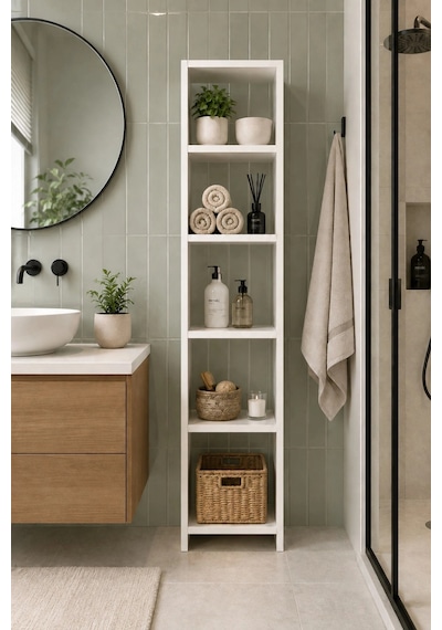 Çok Amaçlı Banyo Ve Mutfak Rafı Beyaz