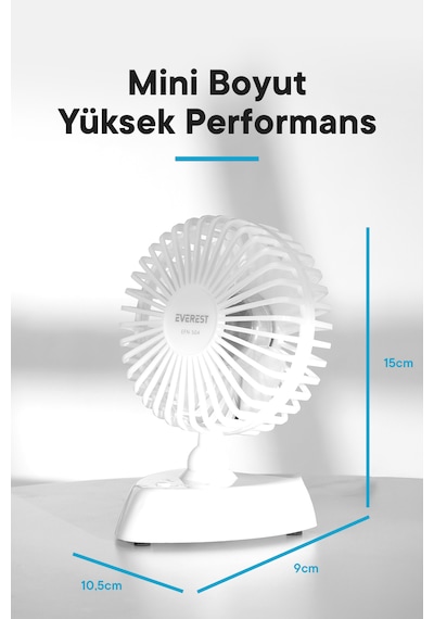 Everest EFN-504 Taşınabilir Masaüstü USB Fan