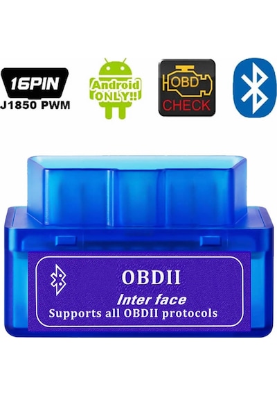 Obdıı Bluetooth Araba Arıza Tespit Cihazı Beyin Ayar Test Tamir Aracı Android Windows Kablosuz Can