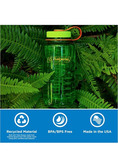 Nalgene Su Şişesi 'wh Sustain' -1 L Çivit Mavisi Su Şişesi, 32oz Çok Renkli