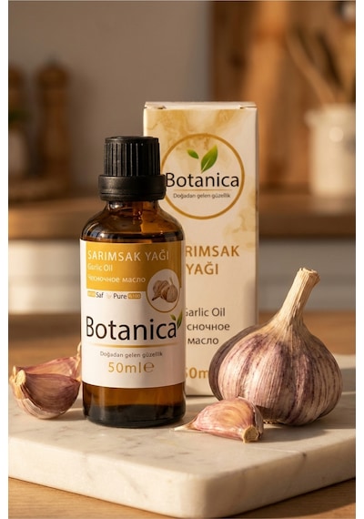 Botanica %100 Saf Sarımsak Yağı Saç Uzatma Besleyici Güçlendirici Doğal Bitkisel Masaj Bakım Kürü 50 Ml 50 ML