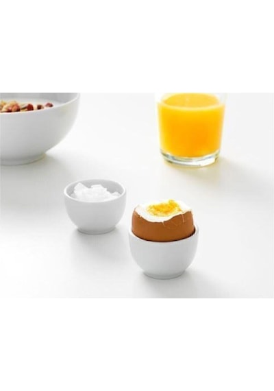 4 Adet Porselen Yumurtalık Küçük Boy Beyaz, 5 Cm Beyaz