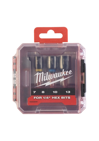 Milwaukee 4 Parça Shockwave Adaptör Hex-lokma 7-8-10-13 Mm