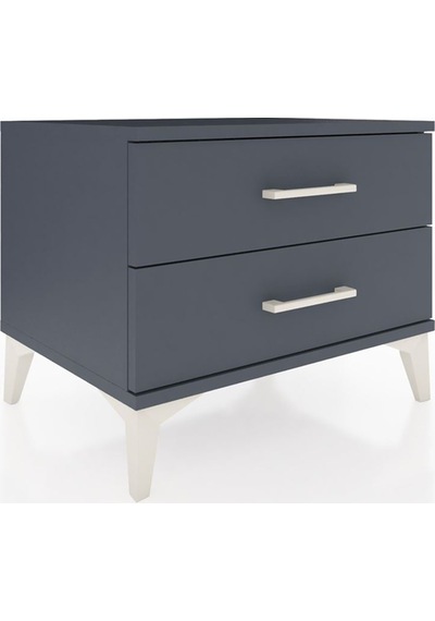 Hyperion Komodin 2 Çekmeceli 60x44x48 Antrasit-antrasit Antrasit