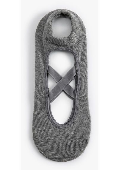Koton Spor Yoga Çorabı Çapraz İpli Gri 4sak80185aa Gri