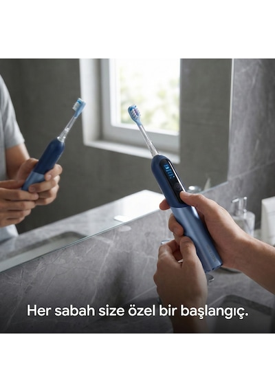 Neutron Şarjlı Sonik Diş Fırçası, Dijital Ekranlı Şarjlı Diş Fırçası Siyah Şarjlı