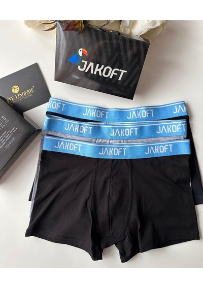 Jakoft Ultra Rahat Esnek %95 Pamuklu Üçlü Kutulu Erkek Boxer Turuncu