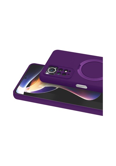 Newface - 336 - Xiaomi Redmi Note 12 Pro 4g Regal Magsafe Standlı Kapak - - Glblseme - Derin Mor Diğer