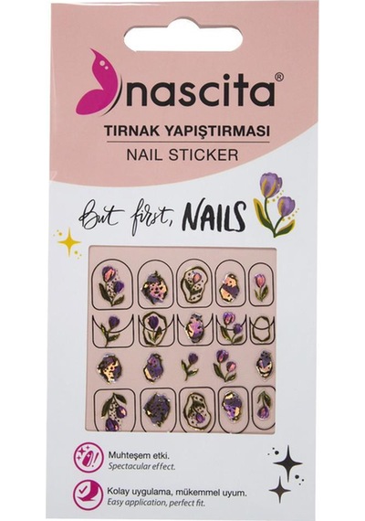 Lale Desenli Tırnak Stickerı - 33