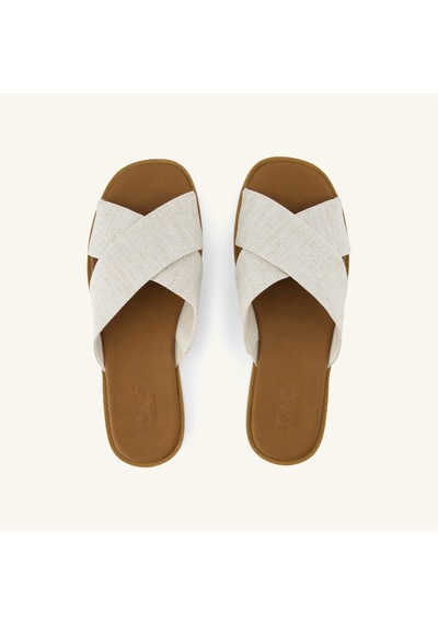 10021979 Natural Yarn Dye Espadril Kadın 10021979 Toms Mae Crossover Bej