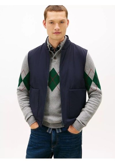 Tommy Hilfiger Mw0mw41931 Performance Vest Lined Erkek Ceket Mavi