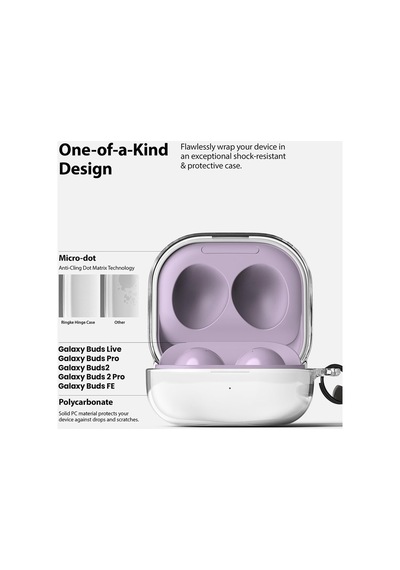 Samsung Uyumlu Galaxy Buds Live - Buds Pro Kılıf Askı Aparatlı Transparan Silikon Şeffaf Çok Renkli