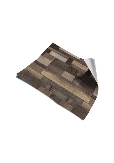 Yer Kaplama Folyosu Kendinden Yapışkanlı Laminasyonlu Ahşap Parke Desen 60cm X 100cm