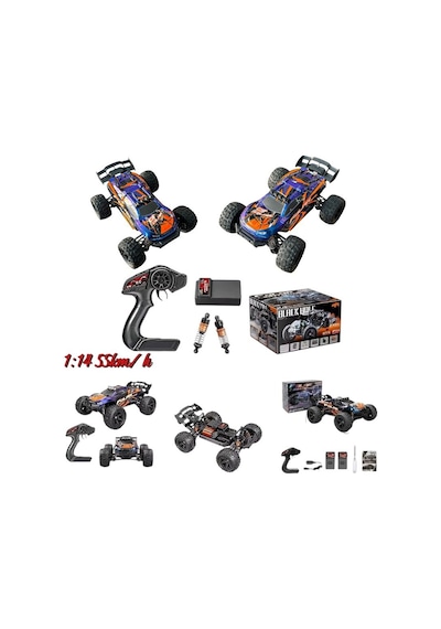 Elektrikli Rc 1:14 Ölçek Servo Motor Mega Arazi Aracı Spor Araç 55 Km Hız Rc Araç