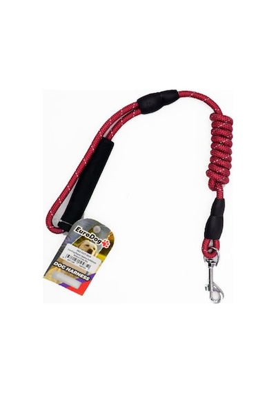 Eurodog Köpek Uzatma Tasması Reflektörlü 8 MMx120 CM Kırmızı