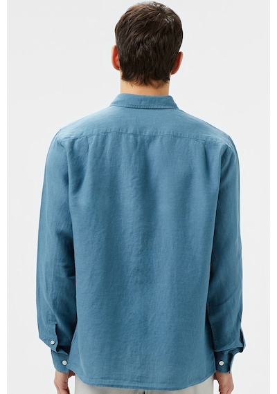 Lacoste Men's Regular Fit Button-down Collar Linen Shirt Blue Erkek Düğmeli Yaka Keten Gömlek Mavi Mavi Lacoste Men's Regular Fit Button-down Collar Linen Shirt Blue Erkek Düğmeli Yaka Keten Gömlek Mavi Mavi