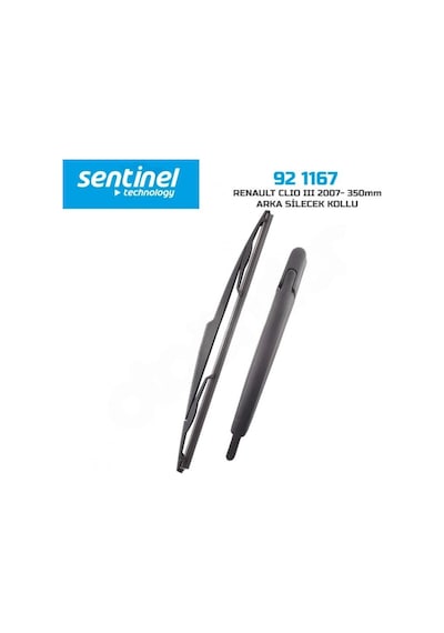 Silecek 1 Adet Arka Cam Komple Kollu 35cm Renault Clio3 2007- Uyumlu