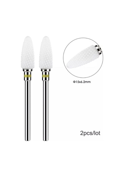 Ellea Nail 2li Seramik Sarı Freze Uç Seti