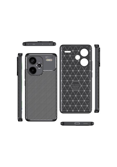 Vendas Xiaomi Redmi Note 13 Pro Plus 5g Uyumlu Kılıf Deep Dizayn Karbon Görünümlü Auto Focus Kılıf