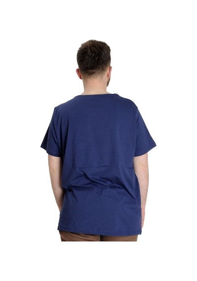 Mode Xl Büyük Beden Erkek T-Shirt Authentıc 23140 Indigo 001