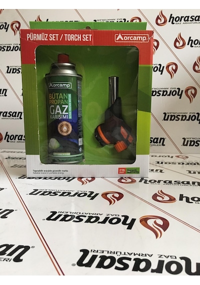 Orgaz Pürmüz Set / Torch Set Çakmaklı Pürmüz Siyah