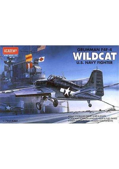 Academy 12451 1/72 Ölçek, F4f-4 Wildcat Savaş Uçağı, Plastik Model Kiti-48847