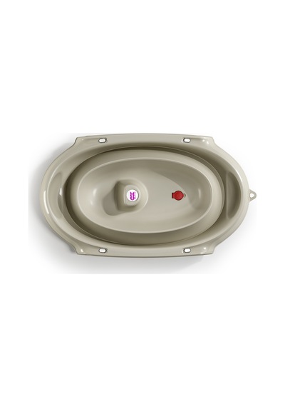 Okbaby Bebek Banyo Seti Onda Slim Katlanır Küvet + Hippo Duş Şapkası A.gri