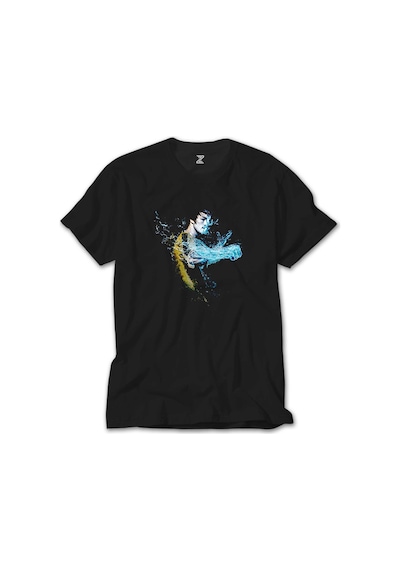 Bruce Lee Splash The Water Siyah Tişört Siyah