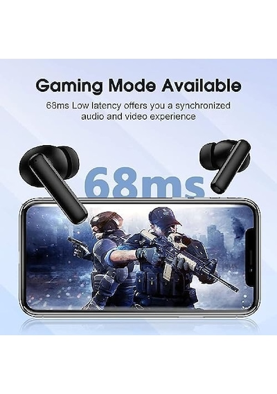 Qcy T13 Anc 4 Mikrofon Bluetooth 5.3 Kablosuz Kulaklık Siyah Aktif Gürültü Engelleyici