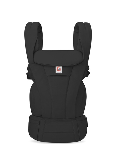 Ergobaby Omni Deluxe Cotton (Onyx Black) 4 Farklı Taşıma Pozisyonlu Ergonomik Kanguru, 0-4 Yaş Yeni Doğan