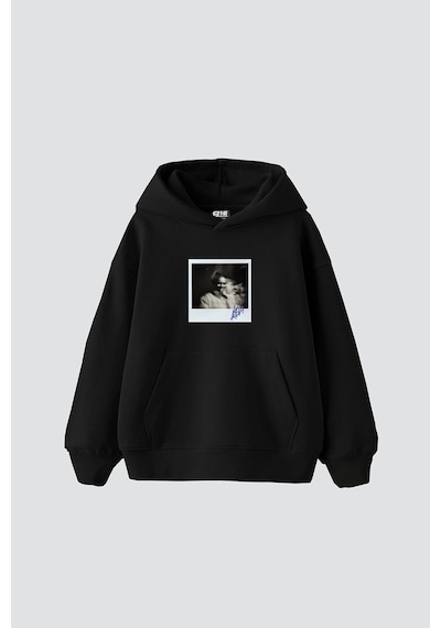 Startmore Asap Rocky Baskılı Oversize Unisex Premium Beyaz Siyah