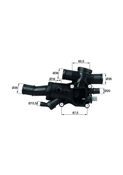 Termostat Gövdesi - Fiat Scudo, Ulysse - Mahle-th4483