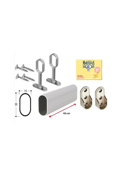 Dolap Içi Askı Borusu 40 Cm Ve Aparatları Le Petit Sabun 1 Ad