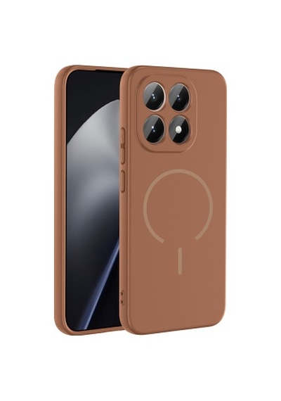 Lexroo Xiaomi 15t Mag Safe Şarj Özellikli Meta Kılıf - Kahverengi