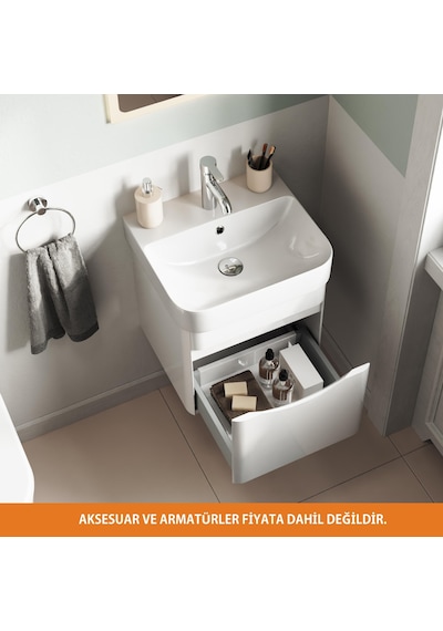 Aqua Bagno Piccolo 2.0 Alt Dolap 48 Cm. Parlak Beyaz -lavabo Dahil Beyaz Aqua Bagno Piccolo 2.0 Alt Dolap 48 Cm. Parlak Beyaz -lavabo Dahil Beyaz