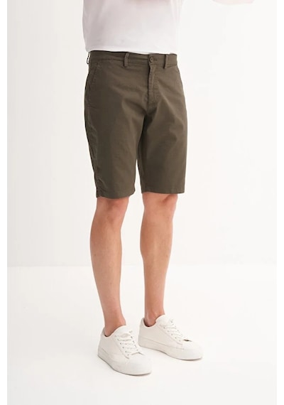 Cazador Slim Fit Bermuda Kısa Dar Paça Şort 6015 Haki