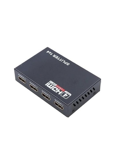 Px-5004 4 Port Hdmı Splitter, 1 Giriş 4 Çıkış Adaptörlü Hdmı Çoklayıcı, 1080p 2k 4k Fhd 3d Görüntü Dağıt
