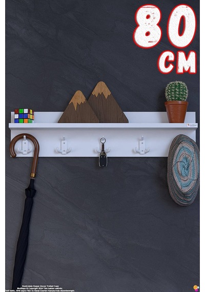 Kedi 15 Kancalı Hol Askısı 3'lü Set 76,4x19 Cm - Şık Tasarım, Çok Amaçlı Düzenleyici Ve Yer Tasarrufu Beyaz