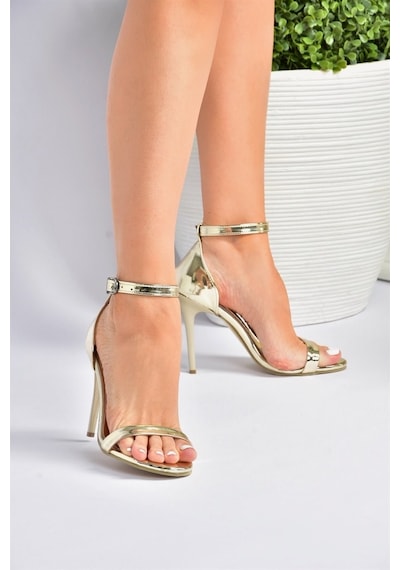 Fox Shoes Kadın Topuklu Ayakkabı B922112634 Altın
