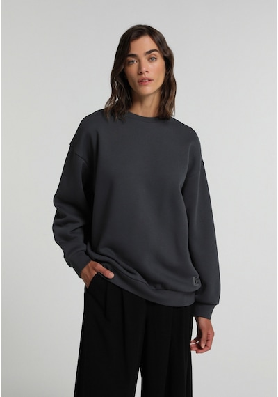 Colin's Colins Relaxed Fit Yuvarlak Yaka Baskılı Kadın Antrasit Sweatshirt Cl1080989 Q1.v2 Ant