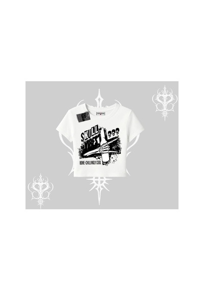 Tarzsokak Babby Tee Tshirt Skull Impact Bone Chilling Street Icon Beyaz